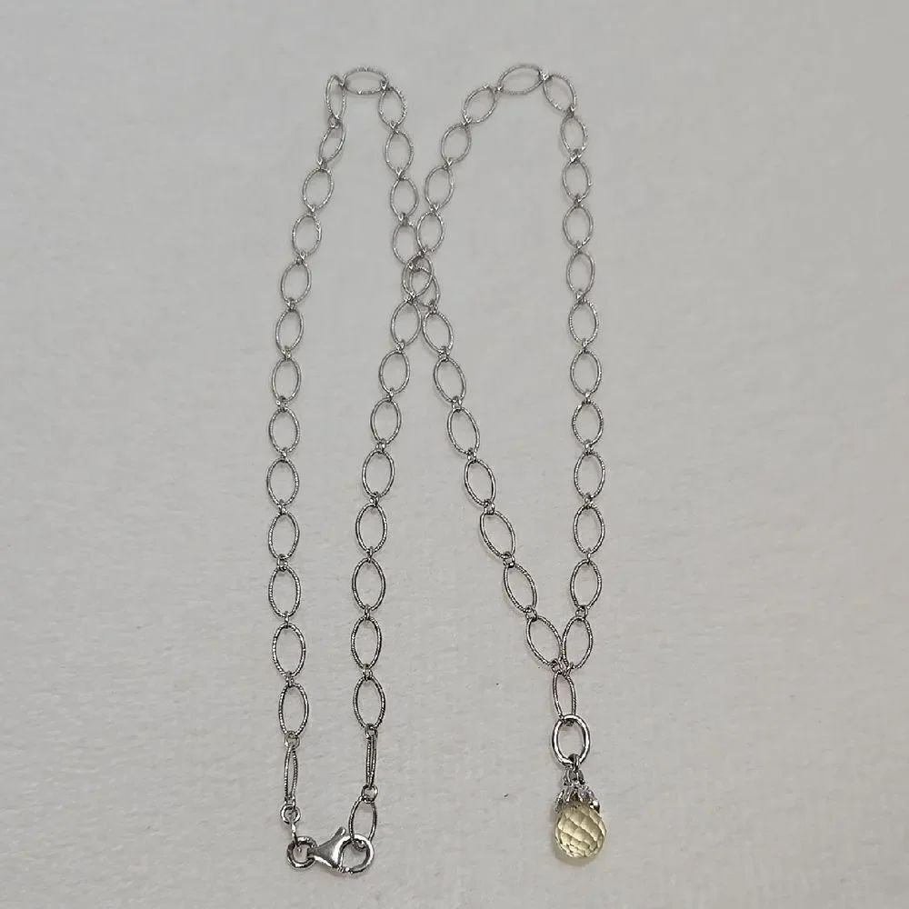 Sterling Silver & Citrine Necklace